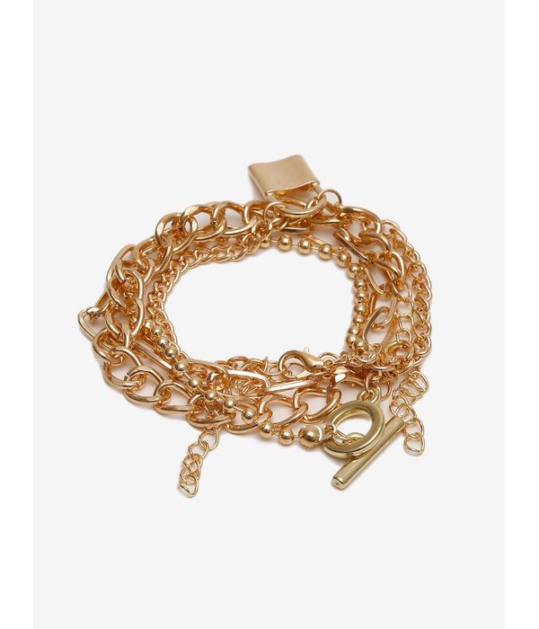 Women 4 Gold-Plated Link Bracelets